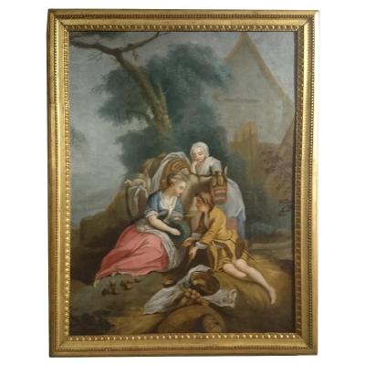 Pastorale Louis XVI Fin XVIIIème Le Déjeuner Sur L’herbe. 