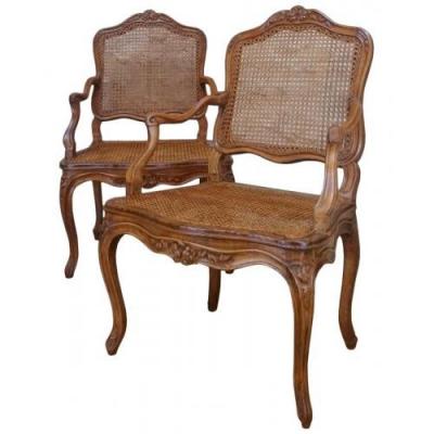 Paire De Fauteuils d'époque Louis XV Pierre Nogaret