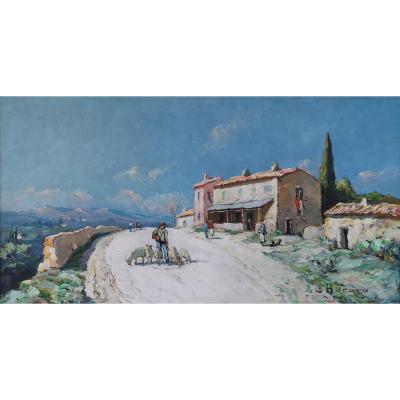 Joseph Hurard 1887-1956  La Route D’avignon, Bellevue Villeneuve Les Avignon / Les Angles.