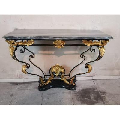 A Ironwork Comtat Venaissin Console Early 18th Century.