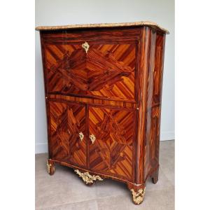 A Régence Ormolu-monted Kingwood And Satin Venerered Secretaire Stamped By Etienne Doirat. 