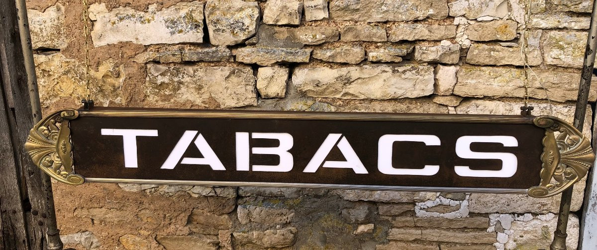 Ancienne enseigne de bureau de tabac, magasin, commerce, métier, Siégel.-photo-2