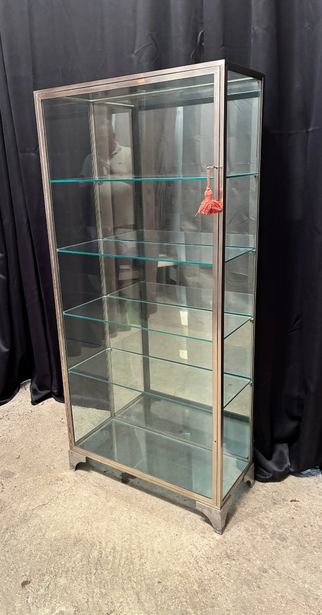 Ancienne vitrine de magasin sur pied, "Art Déco".-photo-2