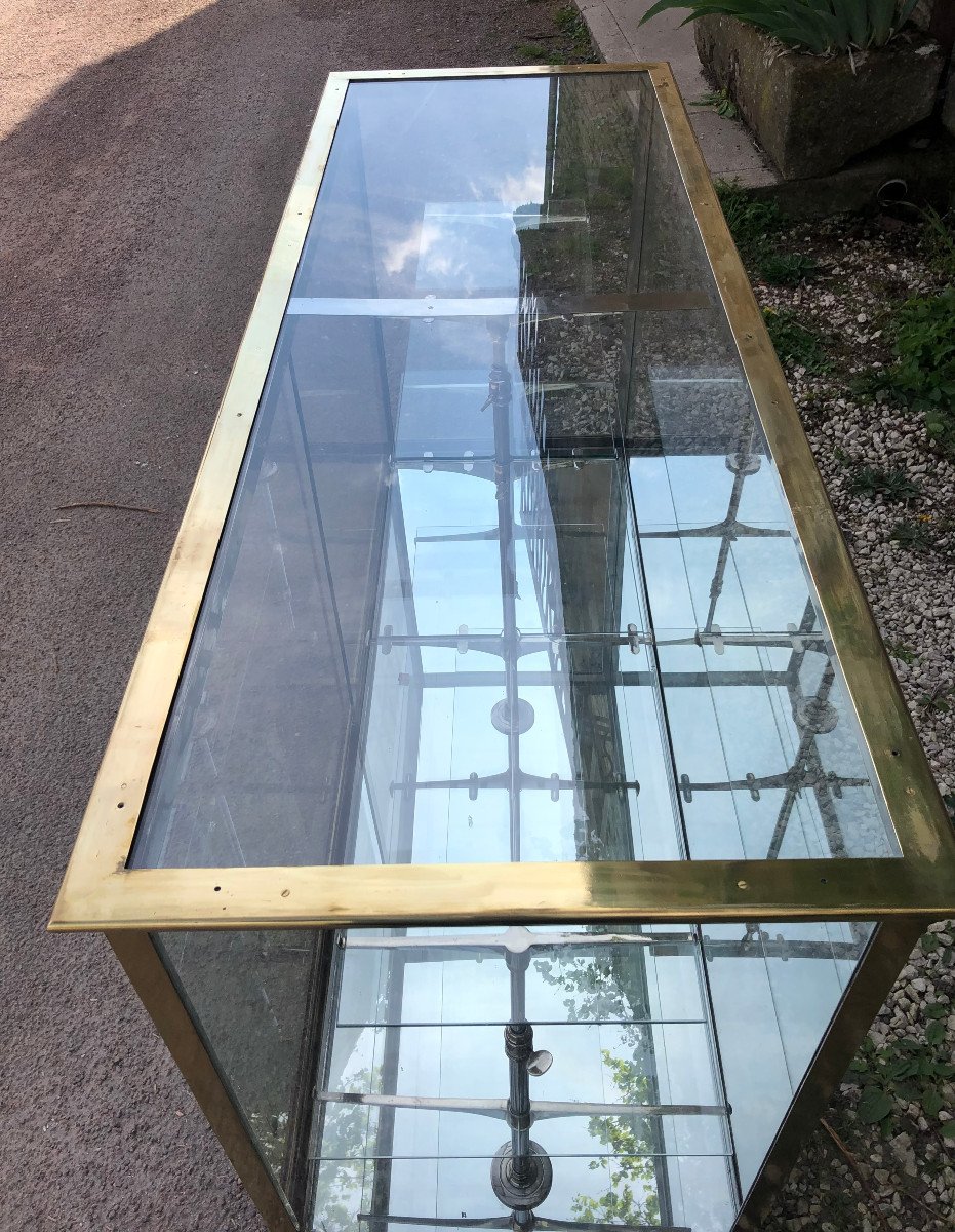 Ancien Meuble Comptoir Vitrine De Magasin.-photo-2