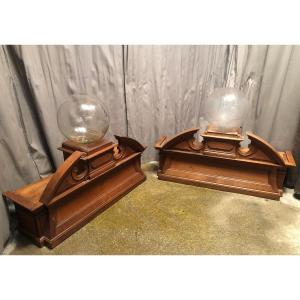 Old Pharmacy Monstrance Balls. Profession, Store, Sign.