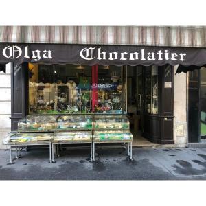 Exceptional Set Of Showcases From An Old Parisian Store. Chocolates, Confectionery.