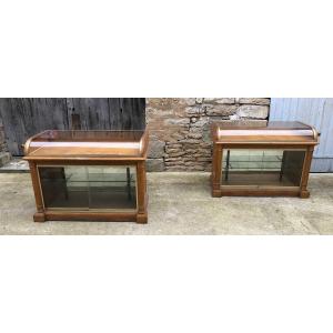 Pair Of Store Showcase Counters.
