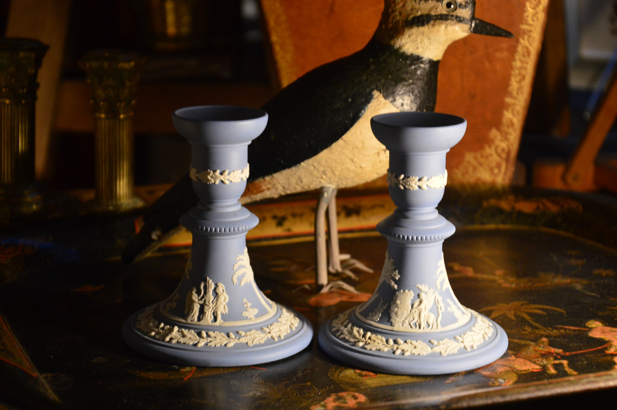 Pair Of Wedgwood Candlesticks-photo-5