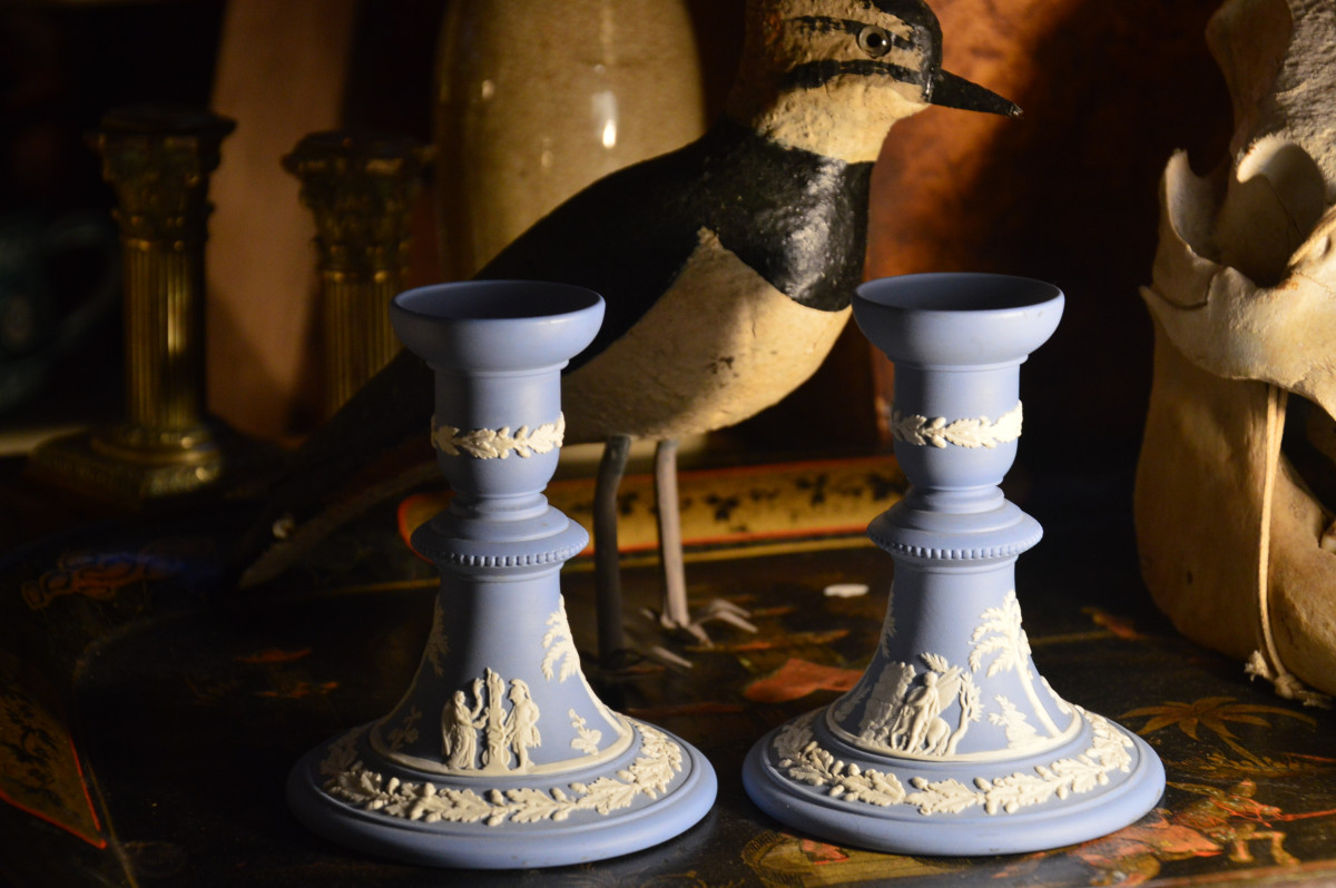 Pair Of Wedgwood Candlesticks