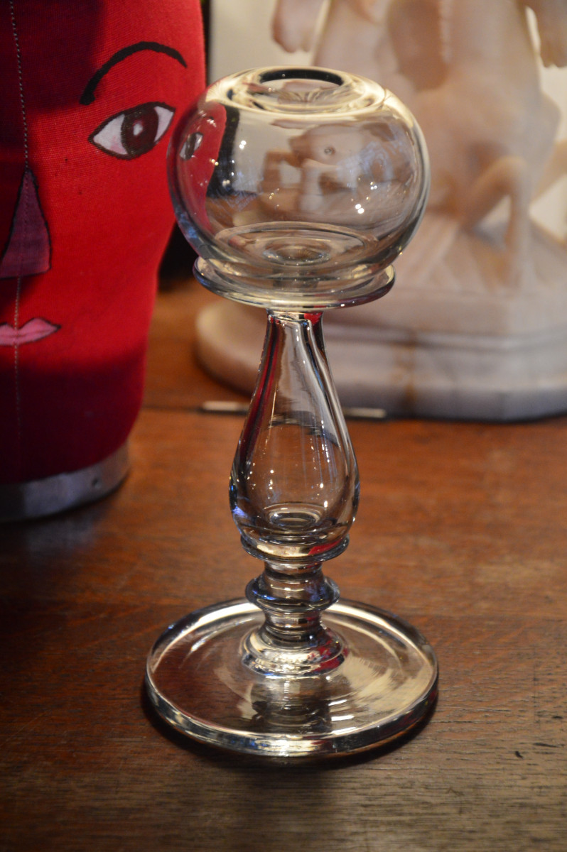 Lampe à huile en verre