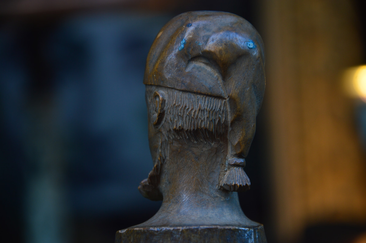 Coupe Papier Bois Sculpté XIX ème-photo-1