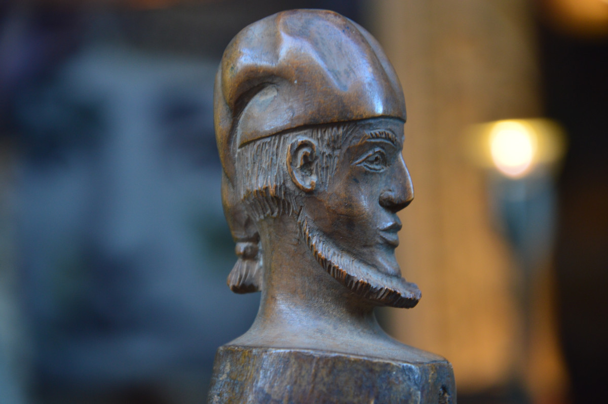 Coupe Papier Bois Sculpté XIX ème-photo-6