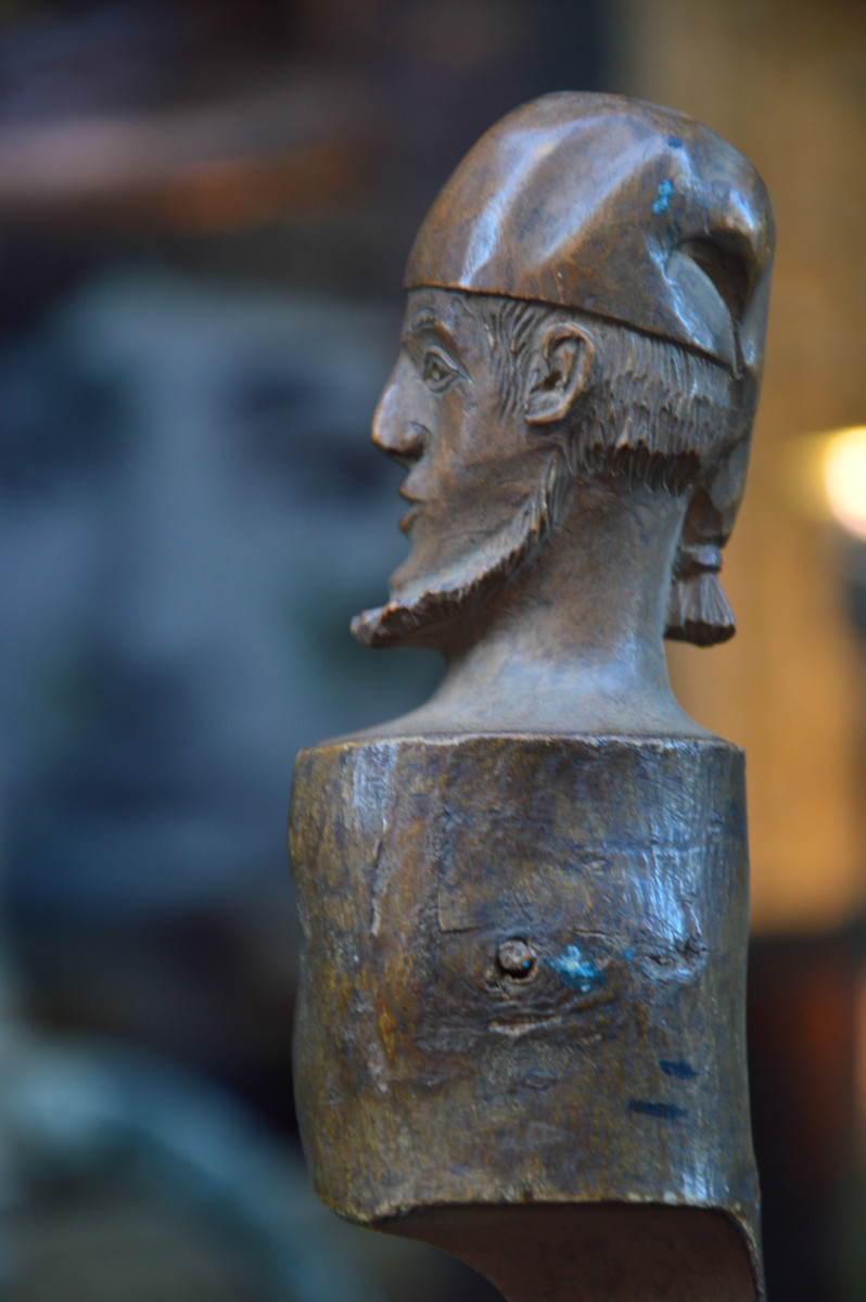 Coupe Papier Bois Sculpté XIX ème