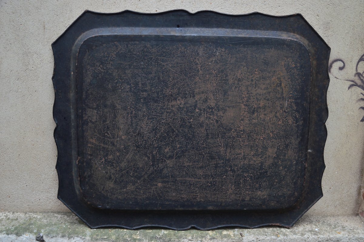 Large 19th-century Sheet Metal Tray-photo-2
