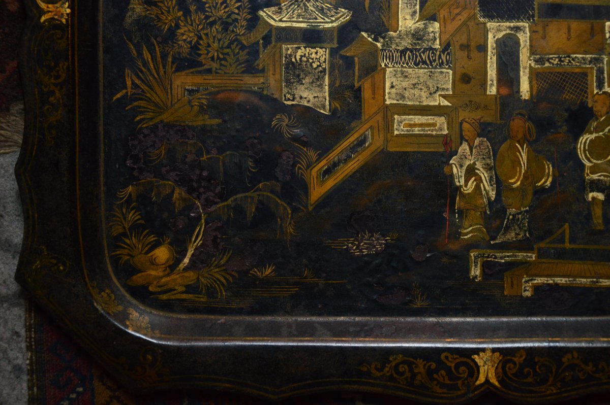 Large 19th-century Sheet Metal Tray-photo-3