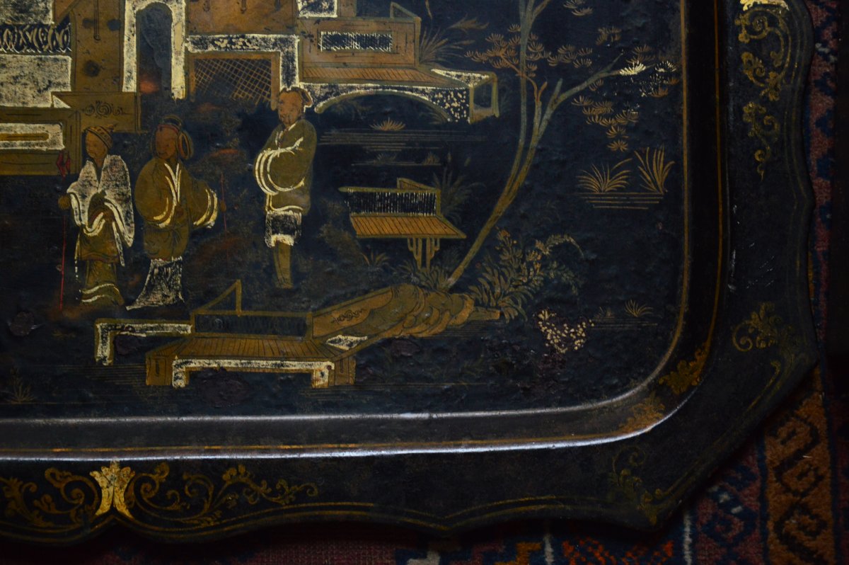 Large 19th-century Sheet Metal Tray-photo-4