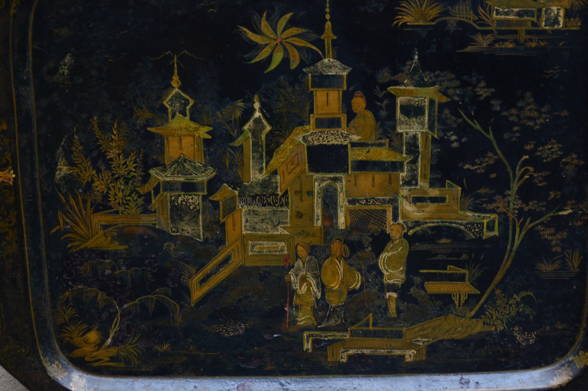 Large 19th-century Sheet Metal Tray-photo-3