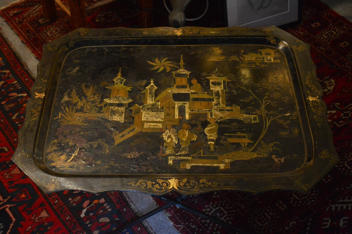Large 19th-century Sheet Metal Tray-photo-5