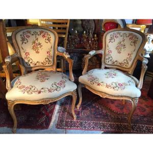 Pair Of Convertible Armchairs 