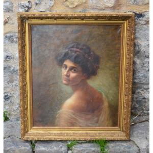 Portrait de femme Art Nouveau Art Déco