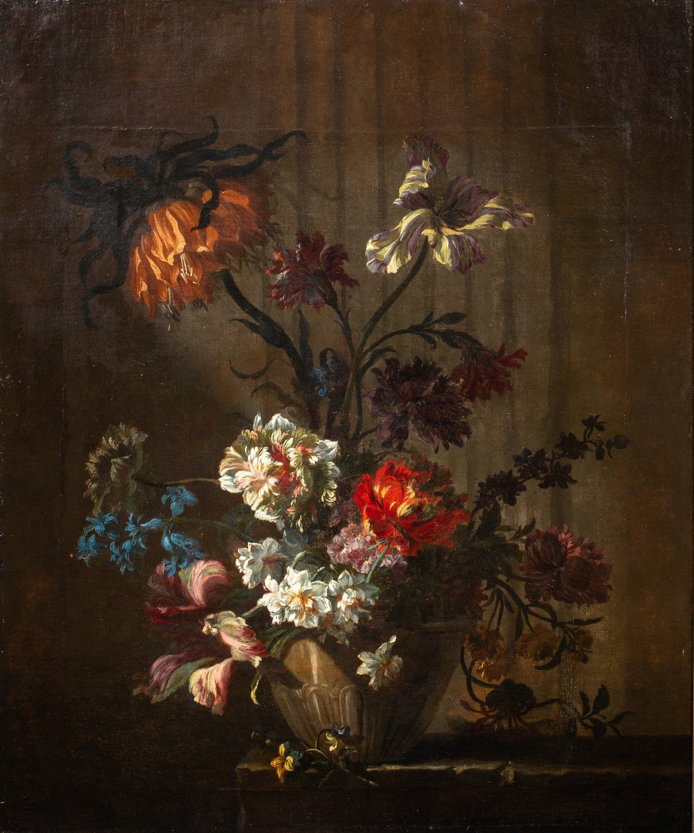 Nature Morte De Fleurs Dans Un Vase, 17ème Siècle  Par Jean Baptiste Monnoyer (1636-1699) 
