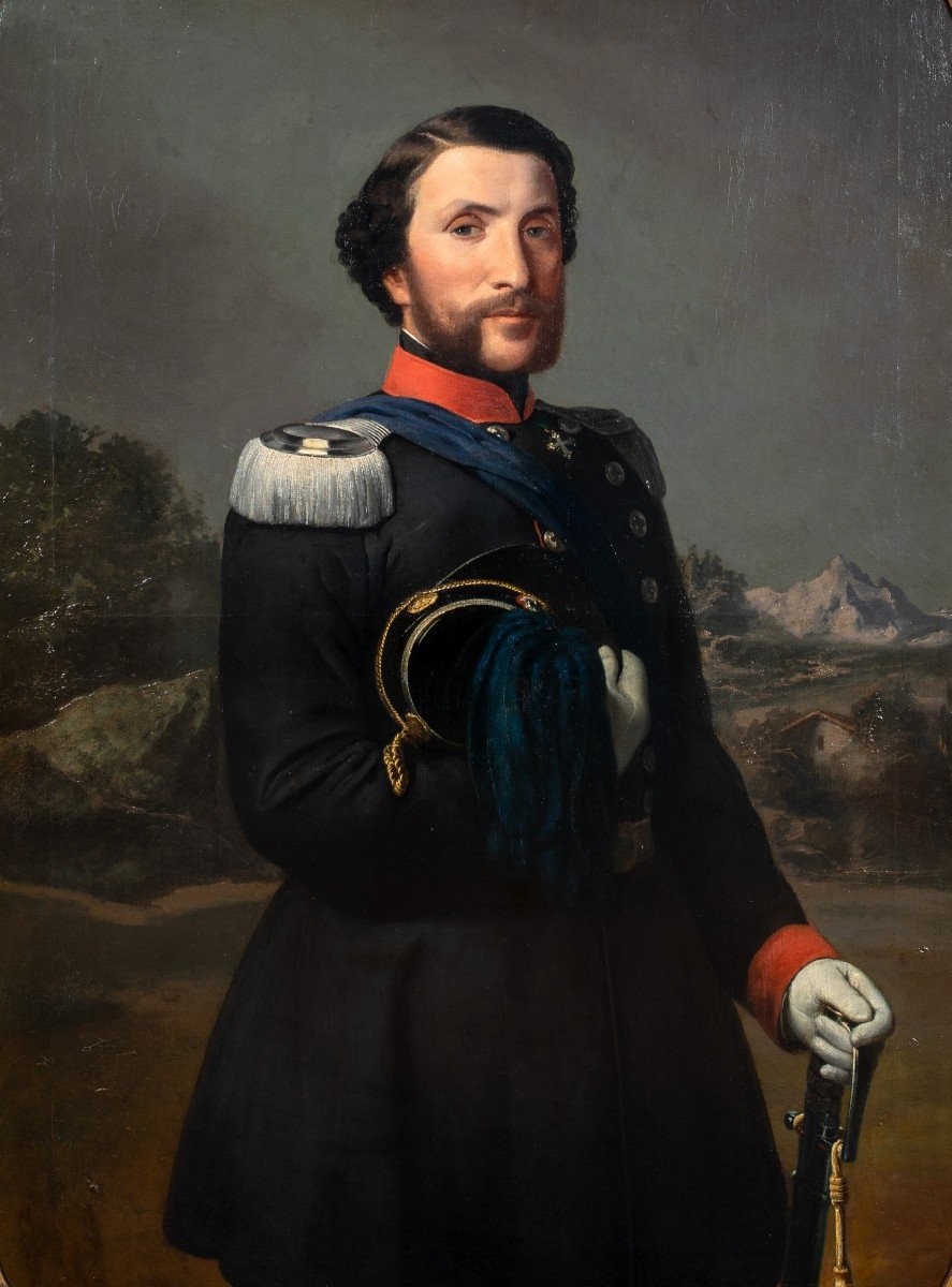 Portrait d'Un Officier Portant l'Ordre Des Saints Maurice Et Lazare, Vers 1860 