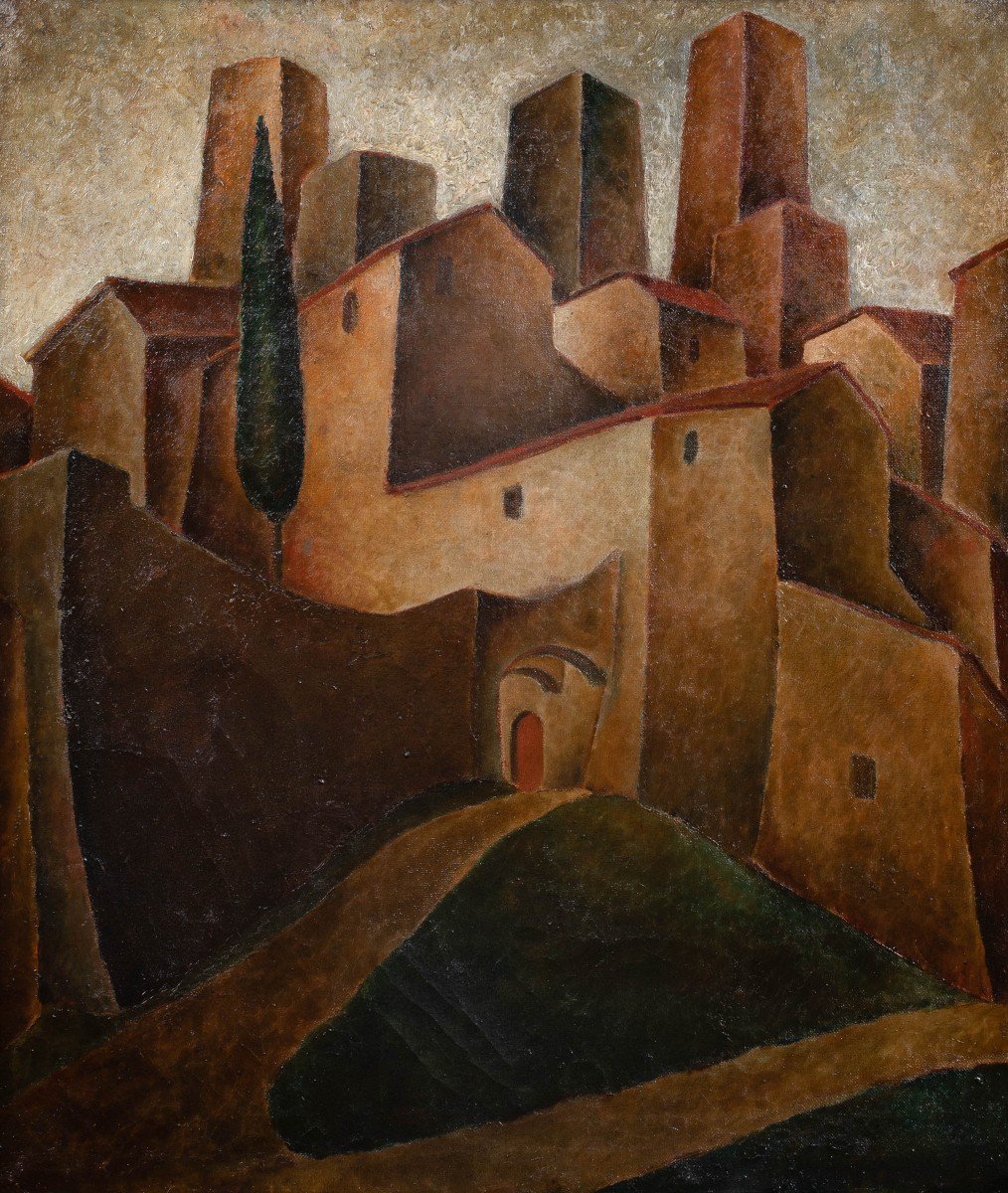 San Gimignano Italy, Circa 1930 By Fernando Manetti (1899-1964)-photo-2