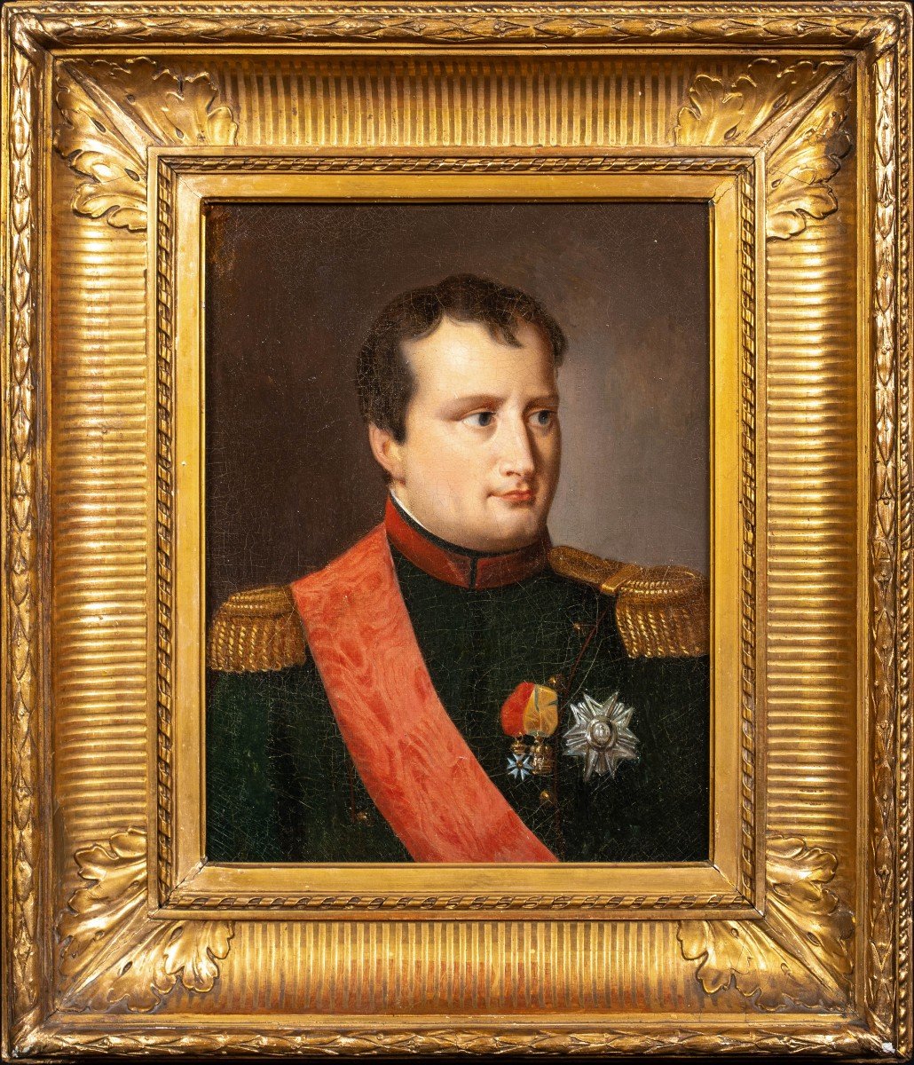 Portrait Of Napoleon Bonaparte (1760-1821), Nineteenth Century French School-photo-2