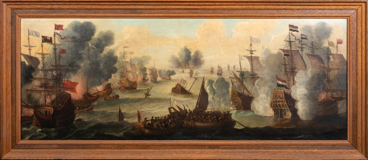 La Bataille De Scheveningen, 10 Août 1653, XVIIe Siècle  Jan Abrahamsz Beerstraaten (1622-1666)-photo-2