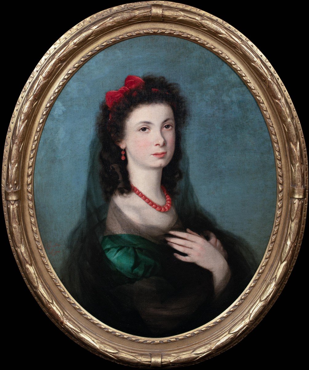 Portrait d'Une Jeune Fille, XIXe Siècle  école d'Italien/d'espagnol  