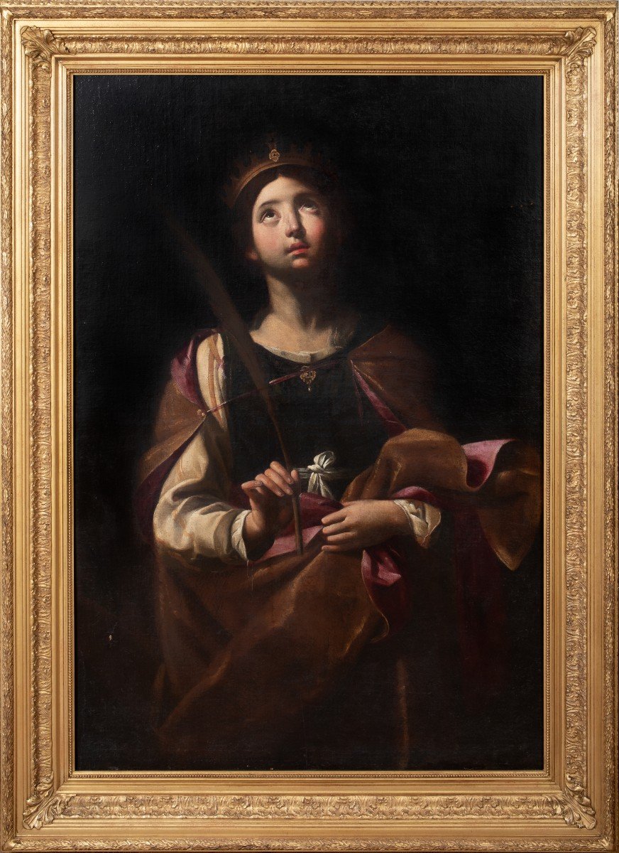 Saint Catherine Of Alexandria, XVIIth Century Workshop Of Guido Reni (1575-1642)