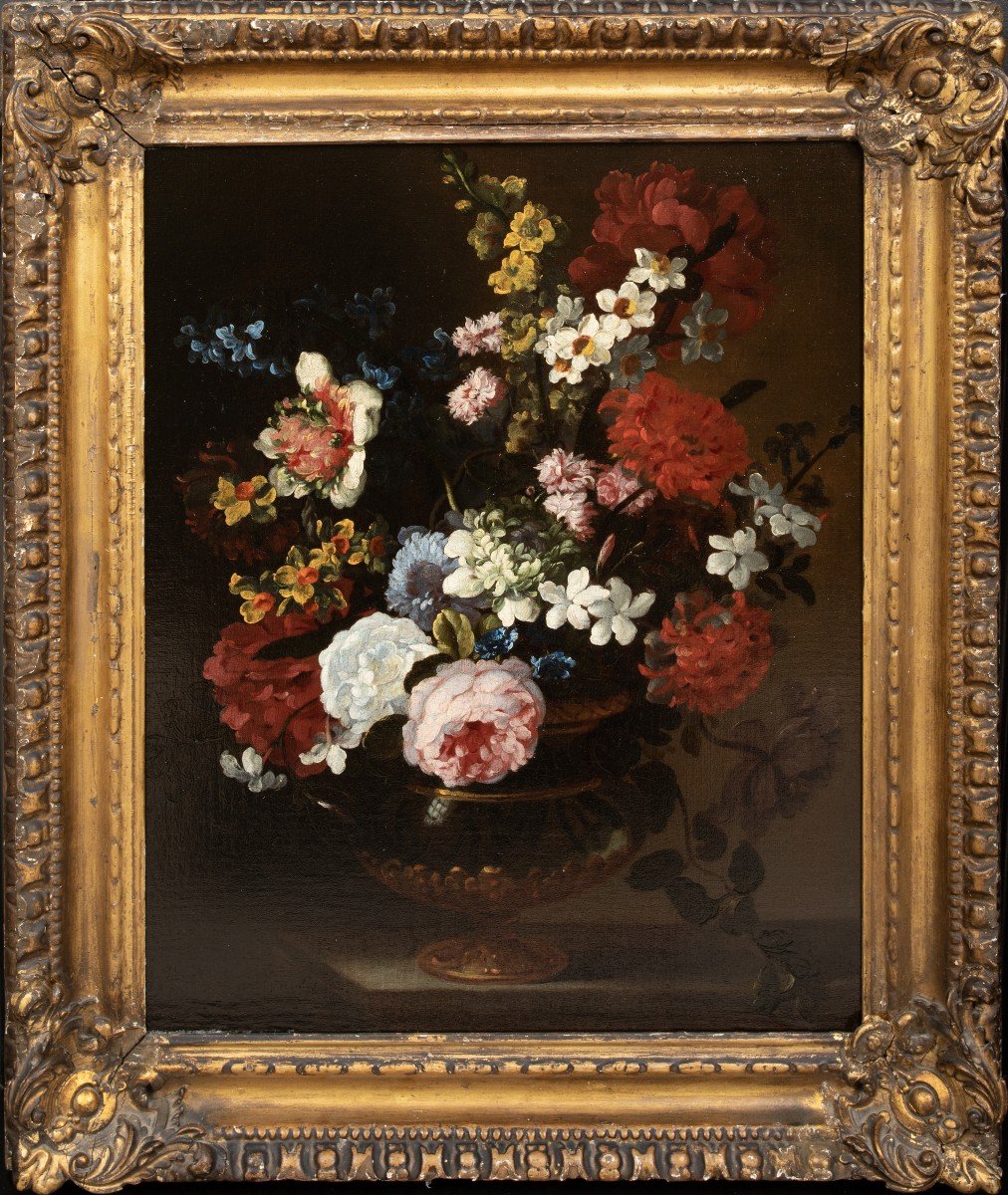 Nature Morte Aux Roses, Narcisses Et Autres Fleurs, XVIIe Siècle  Jean-baptiste Monnoyer 