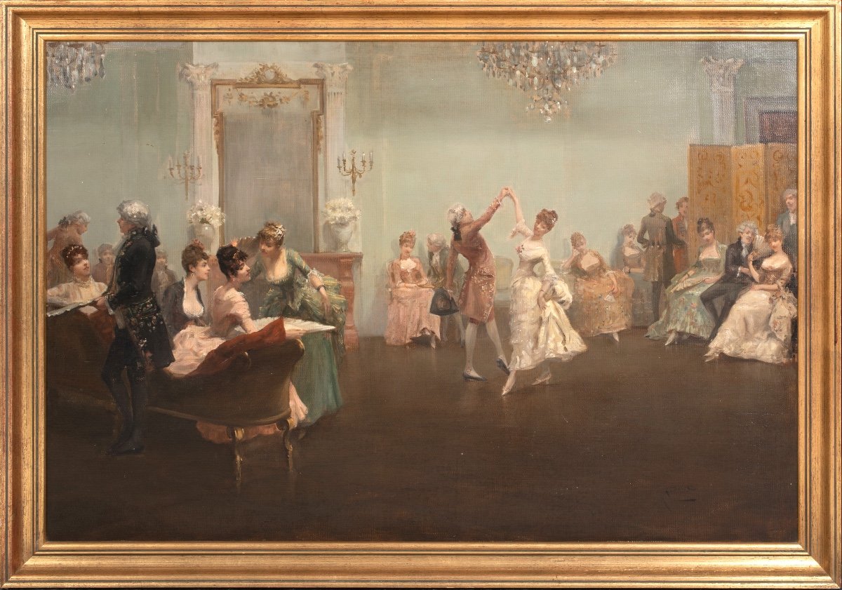 Le Bal Français, 19e Siècle  Par Albert Ludovici (1820-1894) 