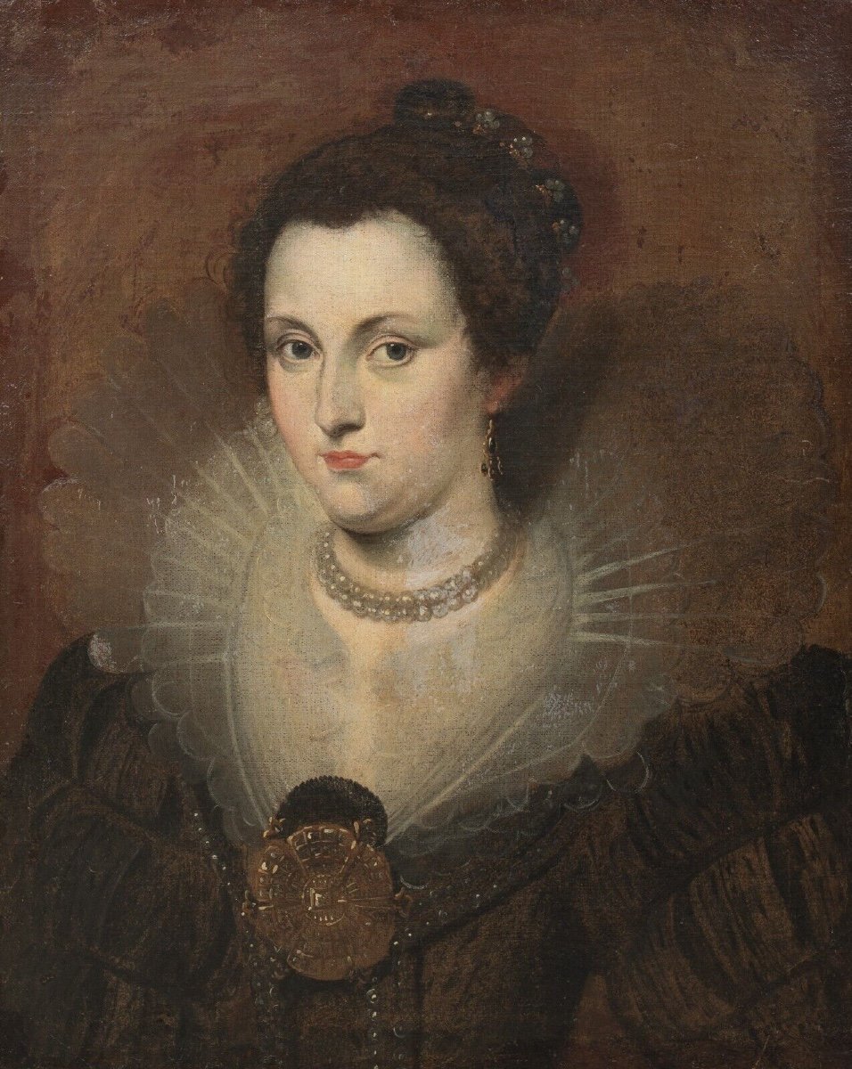 Portrait d'Elisabeth De France Reine d'Espagne Et Du Portugal (1602-1644)  Peter Paul Rubens