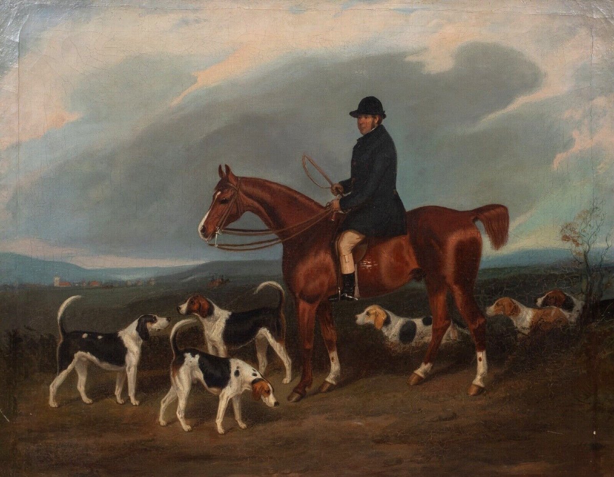 Portrait Of Mr William Willard, Horse & Hounds, At The Brighton Hunt, 1857  -photo-2