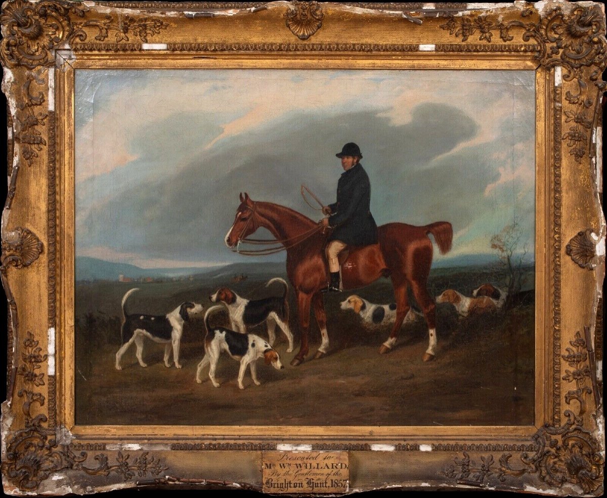Portrait Of Mr William Willard, Horse & Hounds, At The Brighton Hunt, 1857  -photo-4