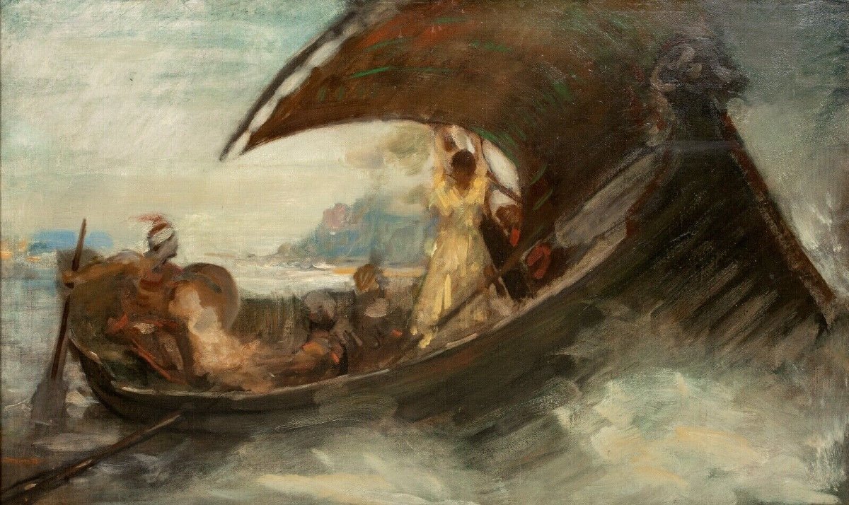 Raid Des Pirates Barbaresques Ottomans, 19e Siècle  Entourage d'Eugène Delacroix (1798-1863) -photo-3