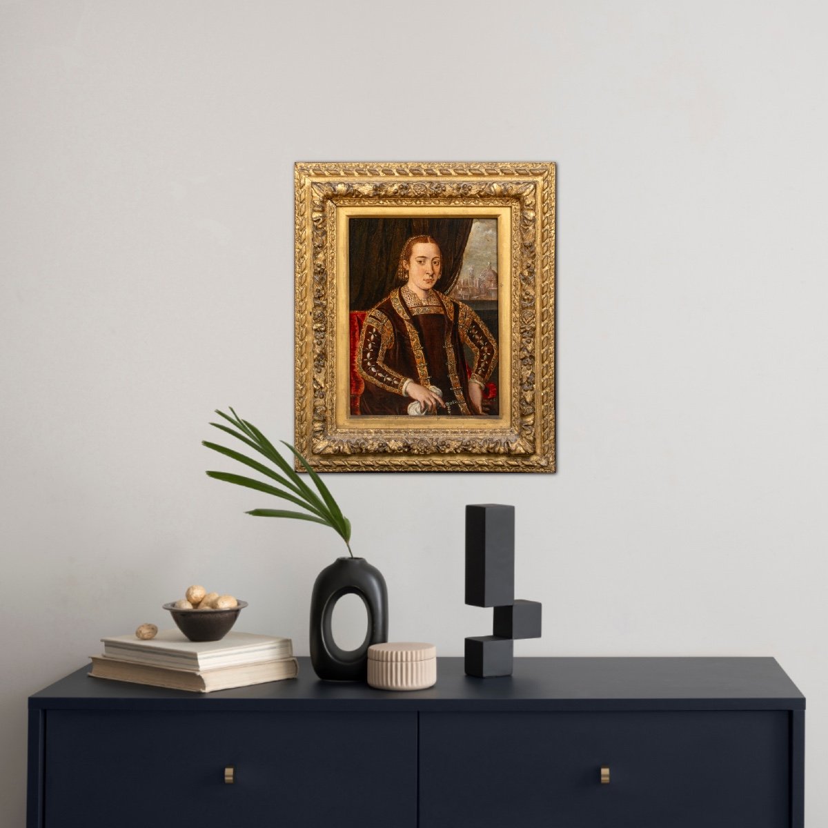 Portrait d'Aliénor De Tolède, Duchesse De Florence (1522-1562), XVIe Siècle  Ecole Bronzino-photo-3