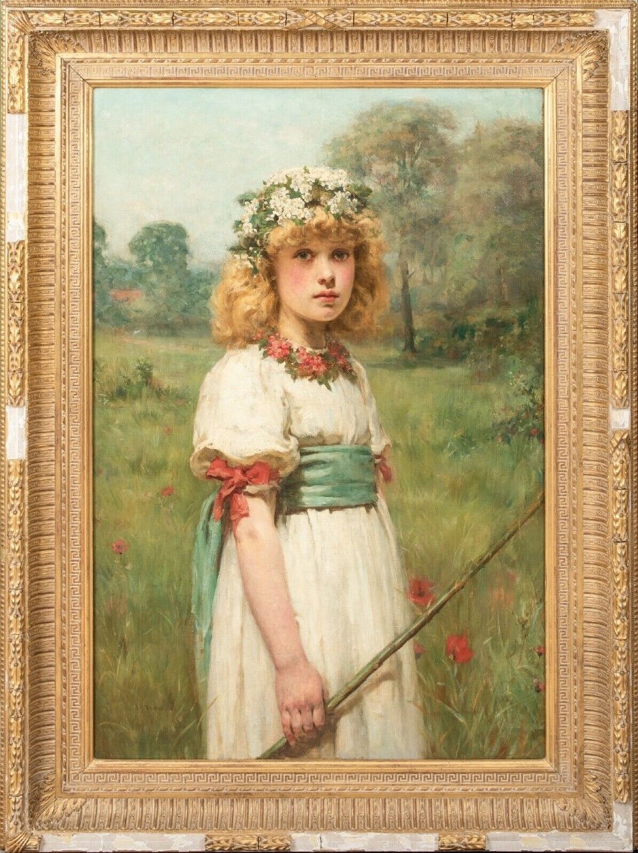 The May Queen, Dated 1877 By Valentine Cameron Prinsep (1838-1904) -photo-2