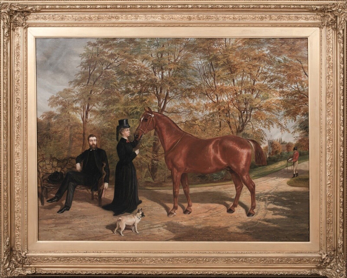 Portrait De Lord Et Lady Dugdale, XIXe Siècle  Par Benjamin Cam Norton (1835-1900) 
