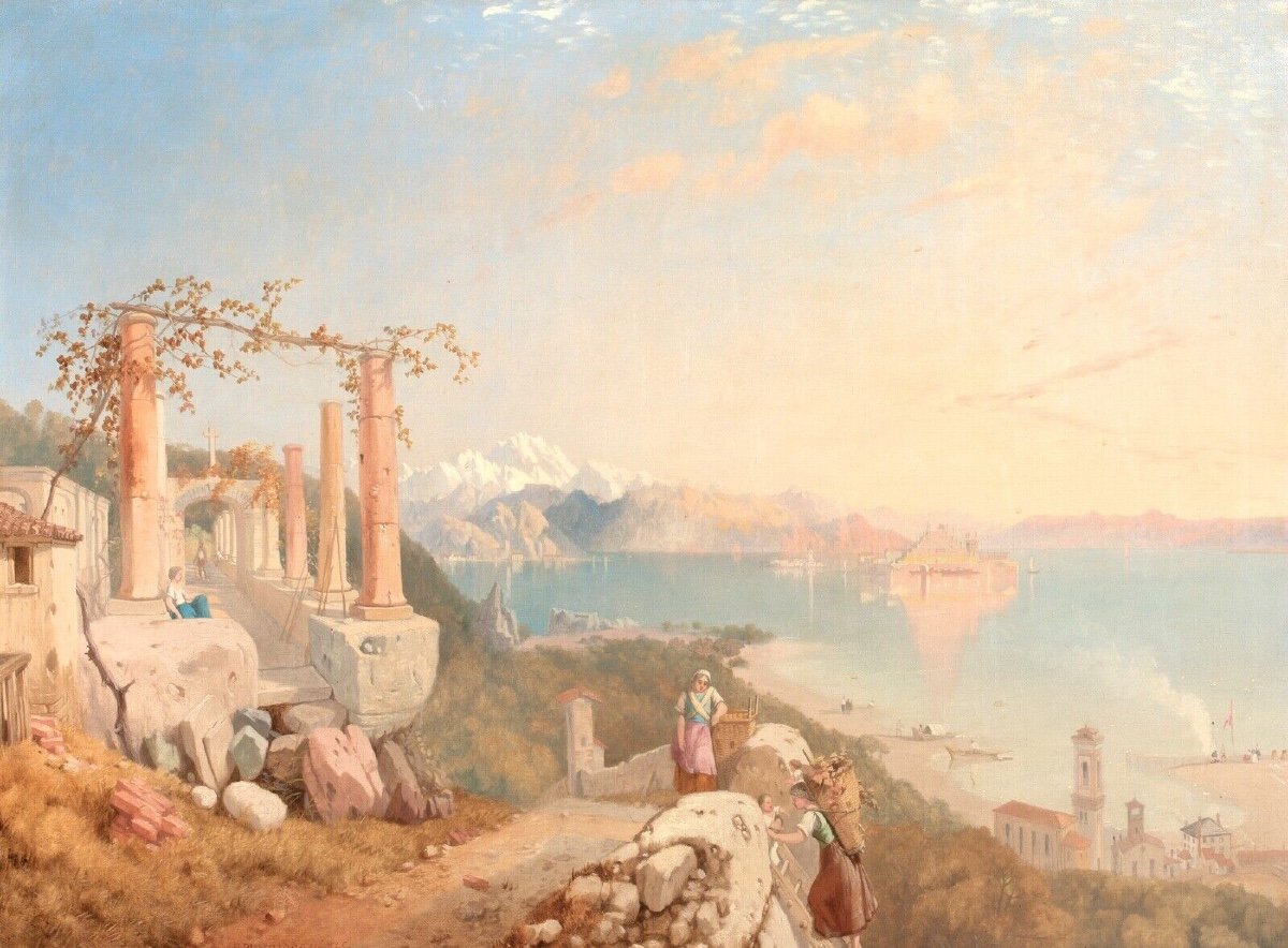 Les Ruines Romaines, Lac Majeur, Italie, XIXe Siècle  James Baker Pyne (1800-1870)  -photo-2