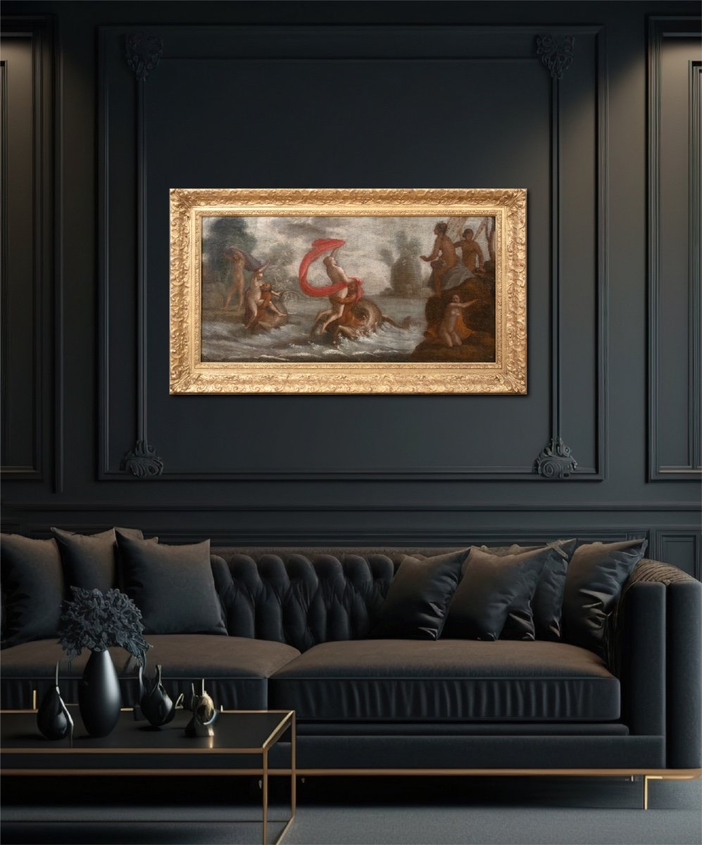 The Triumph Of Galatea, 16th Century Follower Of Scarsellino (1550-1620) -photo-2