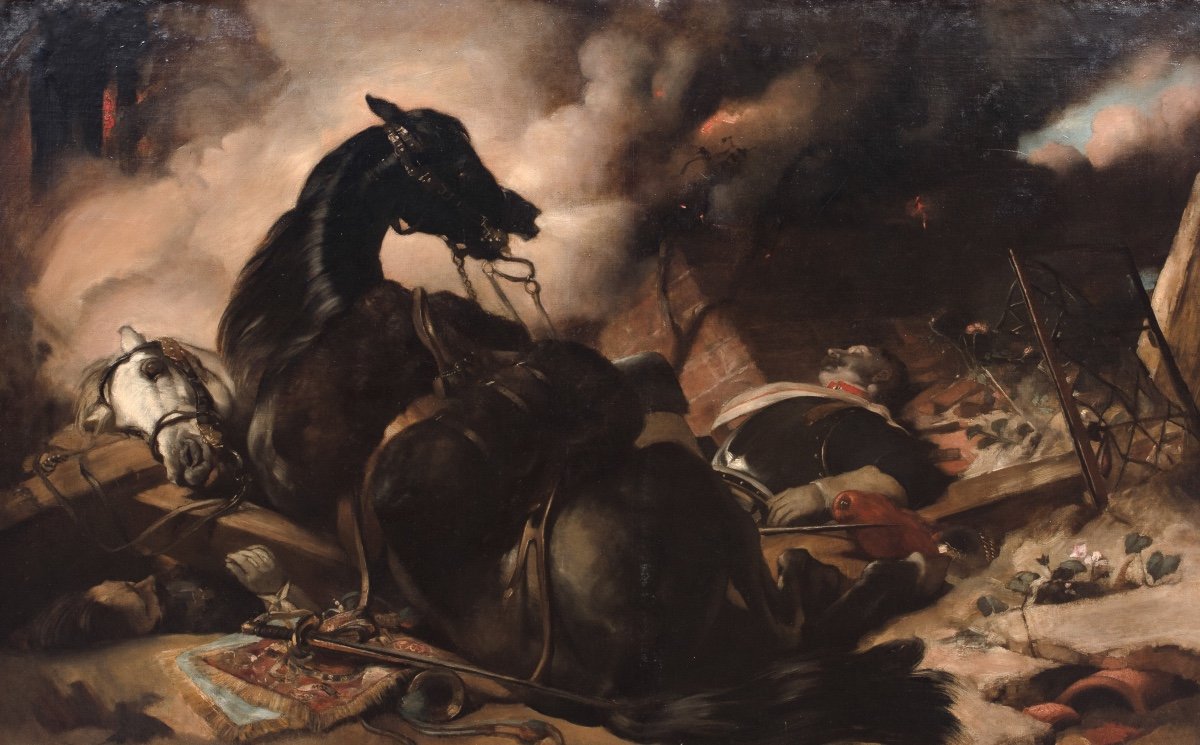 Death Of A French Cavalry Officer - Battle Of Waterloo 19th Century Théodore Géricault-photo-3