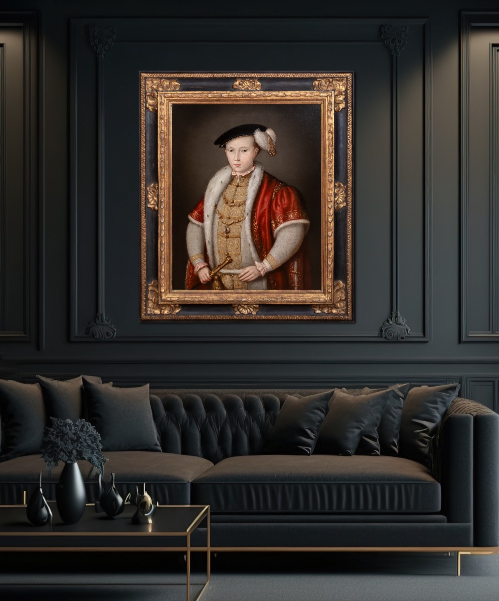Portrait Of King Edward VI (1537-1553), King Of England, School Of William Scrots (1510-1553)  -photo-4
