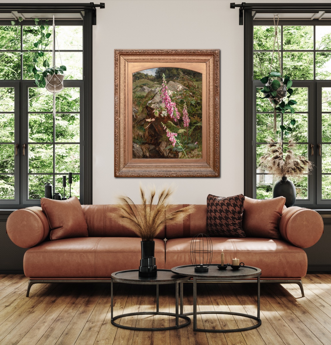 Still Life With Foxgloves And Ferns, 19th Century By Martha Darley Mutrie (1824-1885)-photo-4