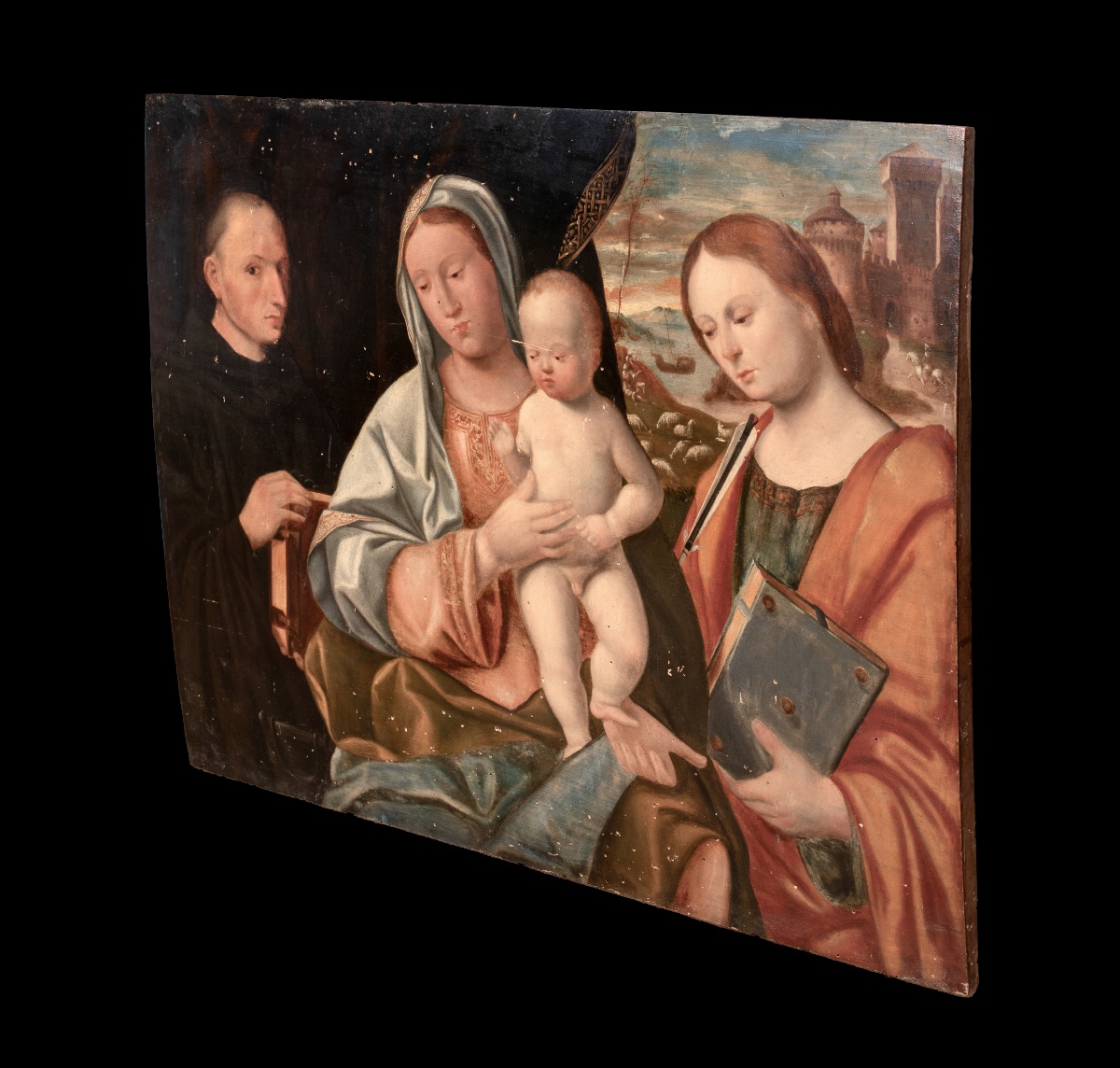 La Vierge à l'Enfant avec saint Dominique et sainte Ursule, XVIe siècle  GIOVANNI BELLINl-photo-2