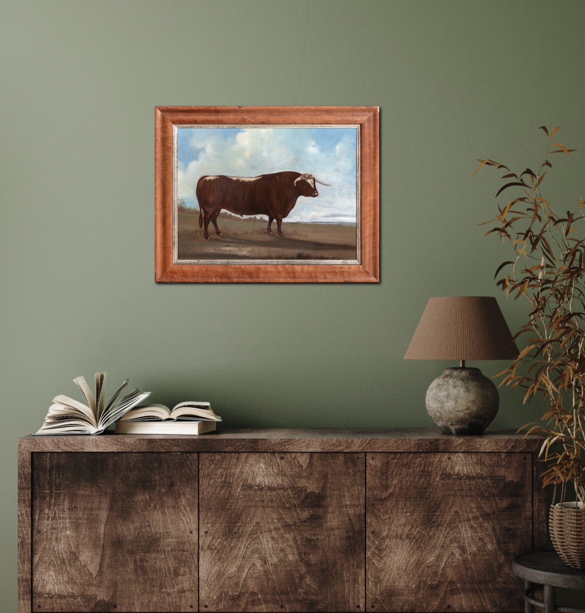 Portrait Of A Prize Staffordshire Longhorn Bull, Early 19th Century William Henry Davis -photo-4