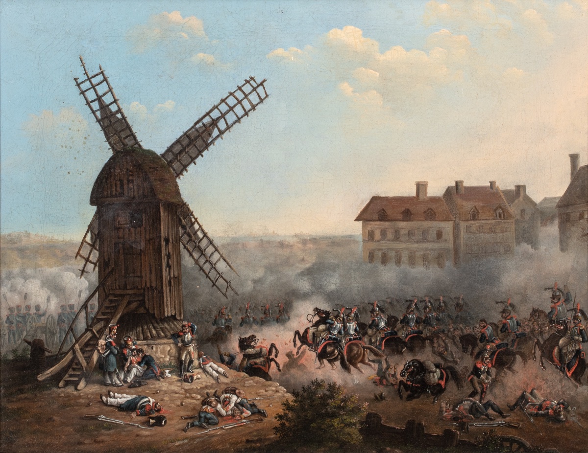 The Battle Of Valmy, 1792, 19th Century Signed Hv -photo-2