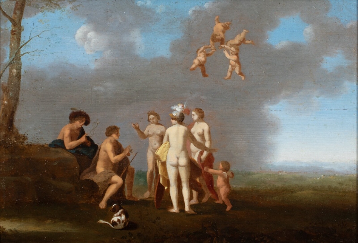 The Judgment Of Paris, 17th Century Attributed To Toussaint Gelton (1630-1680)  -photo-4
