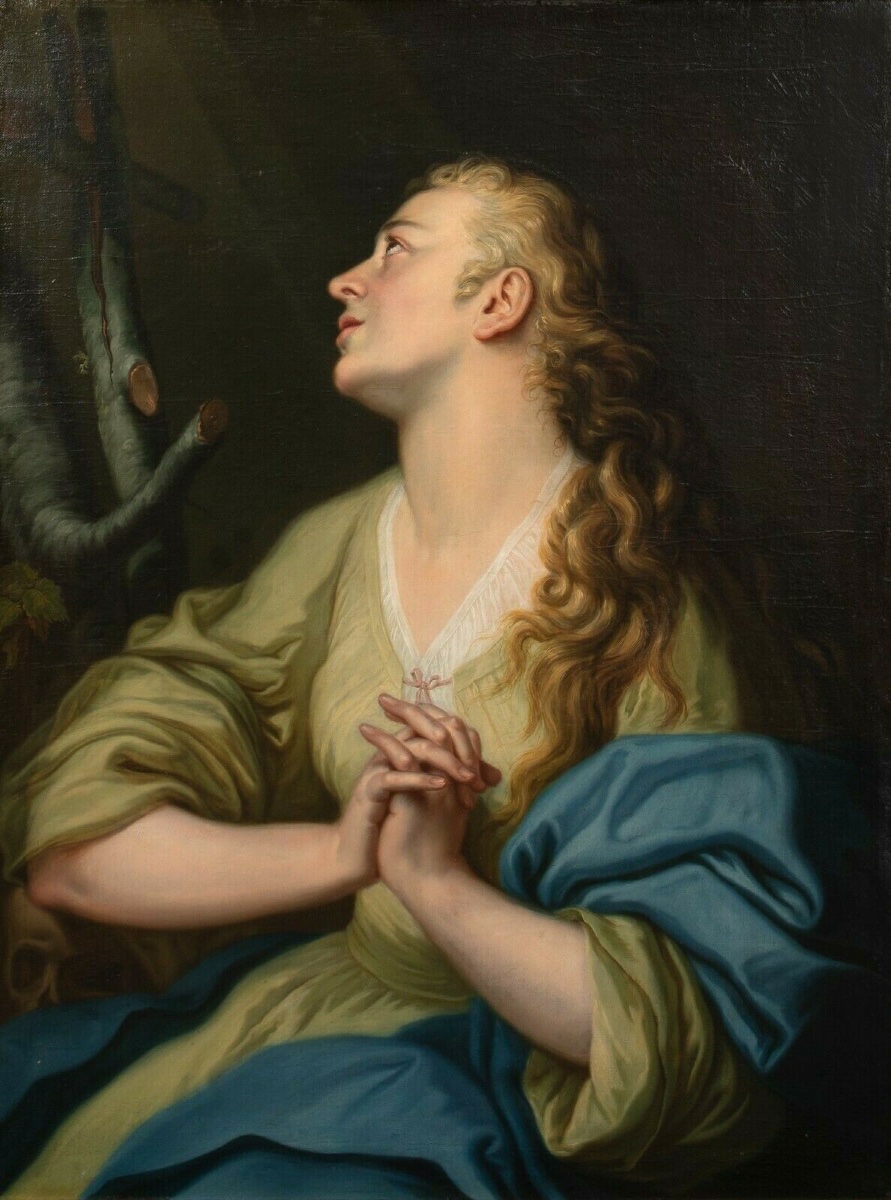 The Penitent Magdalene, 18th Century Circle Of Pompeo Girolamo Batoni (1708-1787)  -photo-2